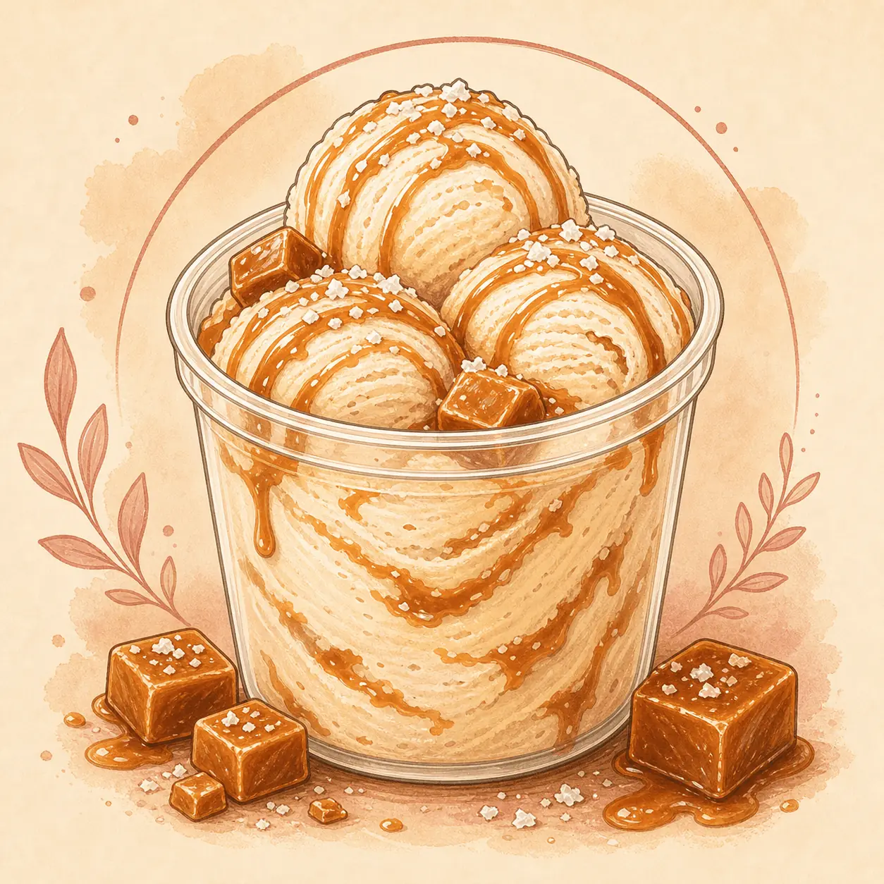 Salzkaramell-Eis Rezeptbild